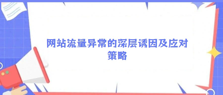 網(wǎng)站流量異常的深層誘因及應(yīng)對(duì)策略